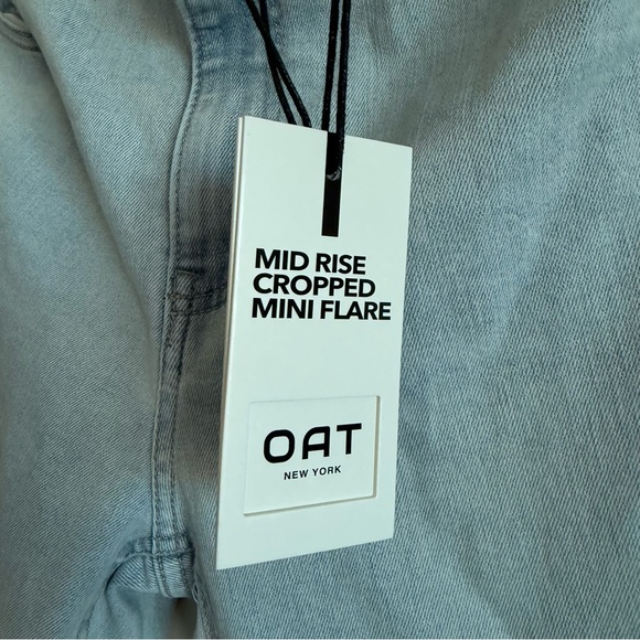OAT New York Mid Rise Cropped Mini Flare Jeans - Picture 5 of 10